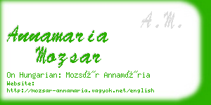 annamaria mozsar business card
